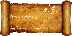 Abel Zotmund névjegykártya